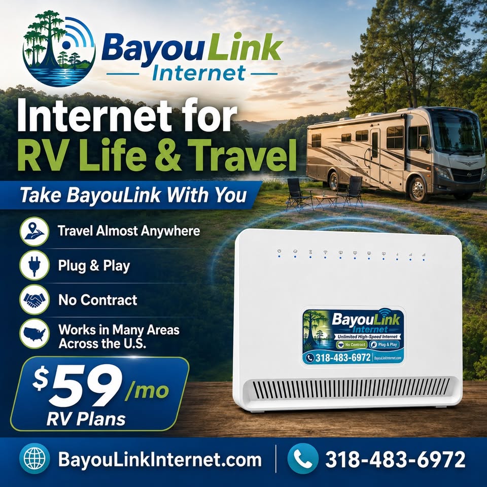 BayouLink Internet for RV life and travel with mobile router